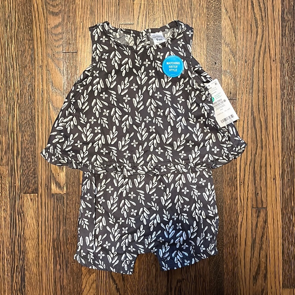 9 month old baby girl romper set